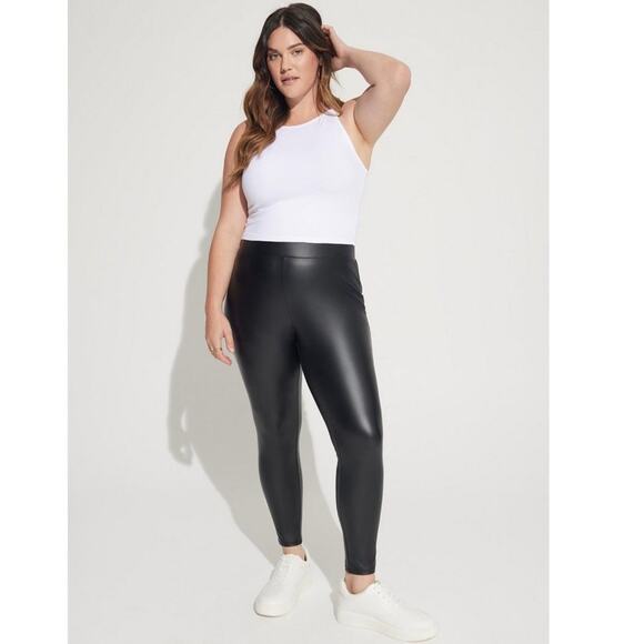 TORRID • Black Faux Leather Leggings - Picture 1 of 6